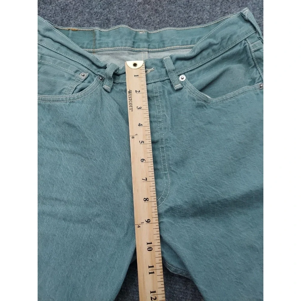 Levis‎ 501 XX Jeans Mens 30x28 Green Button Fly Straight Leg (tag size 33x32)